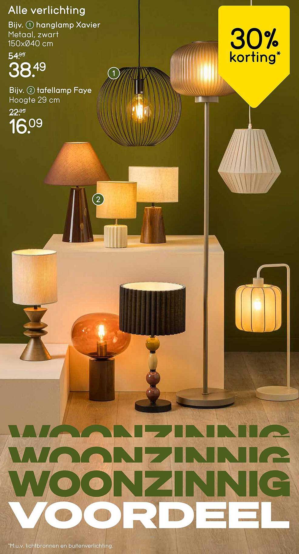 Alle verlichting - 30% korting