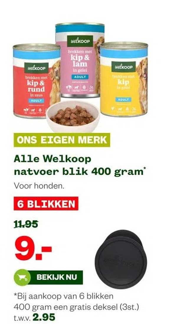 Alle Welkoop natvoer blikken 400 gram voor honden - 6 blikken