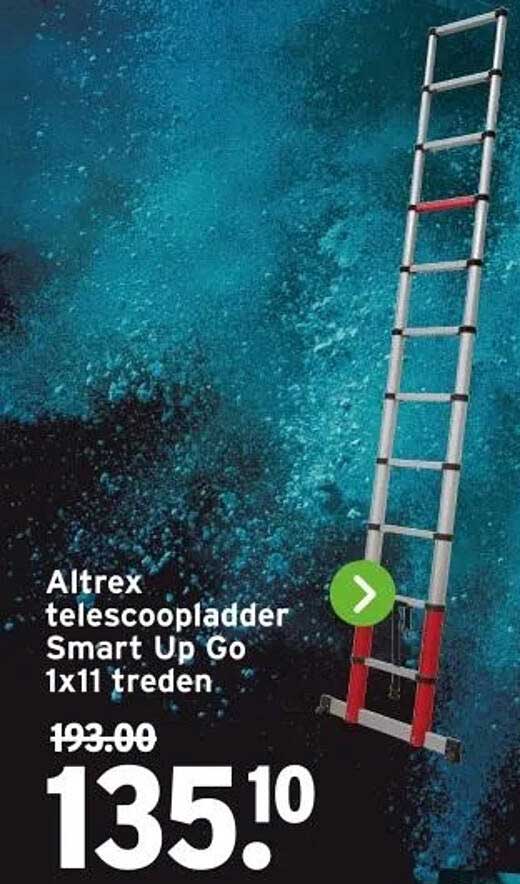 Altrex telescoopladder Smart Up Go 1x11 treden.