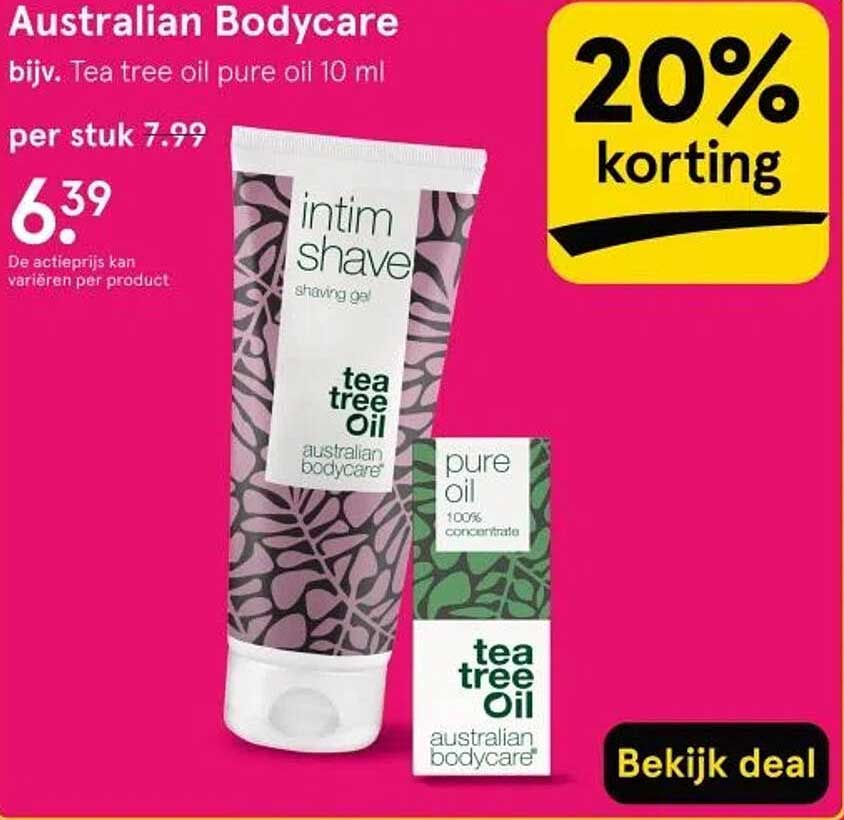 Australian Bodycare bijv. Tea tree oil pure oil 10 ml