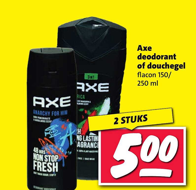 Axe deodorant of douchegel flacon 150/250 ml
