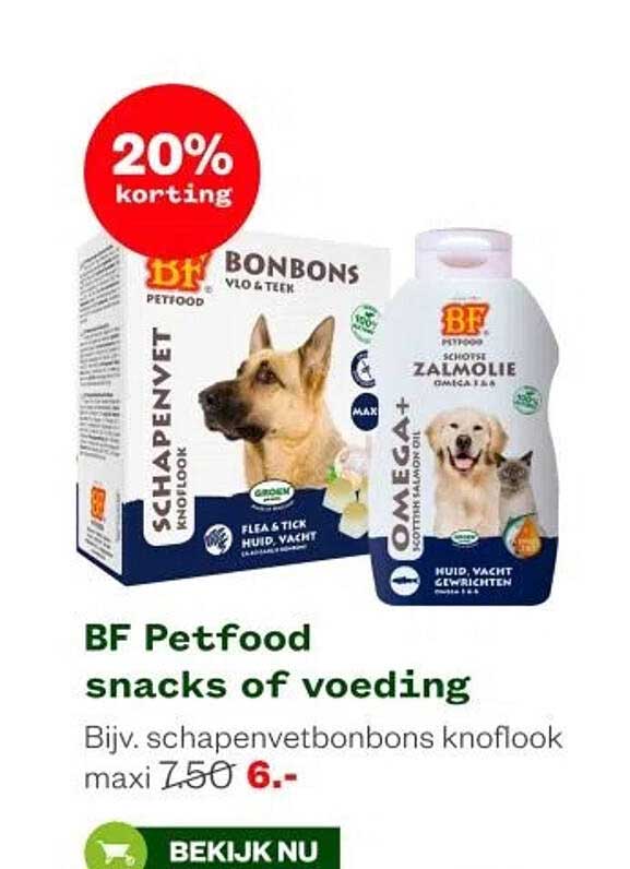 BF Petfood snacks of voeding