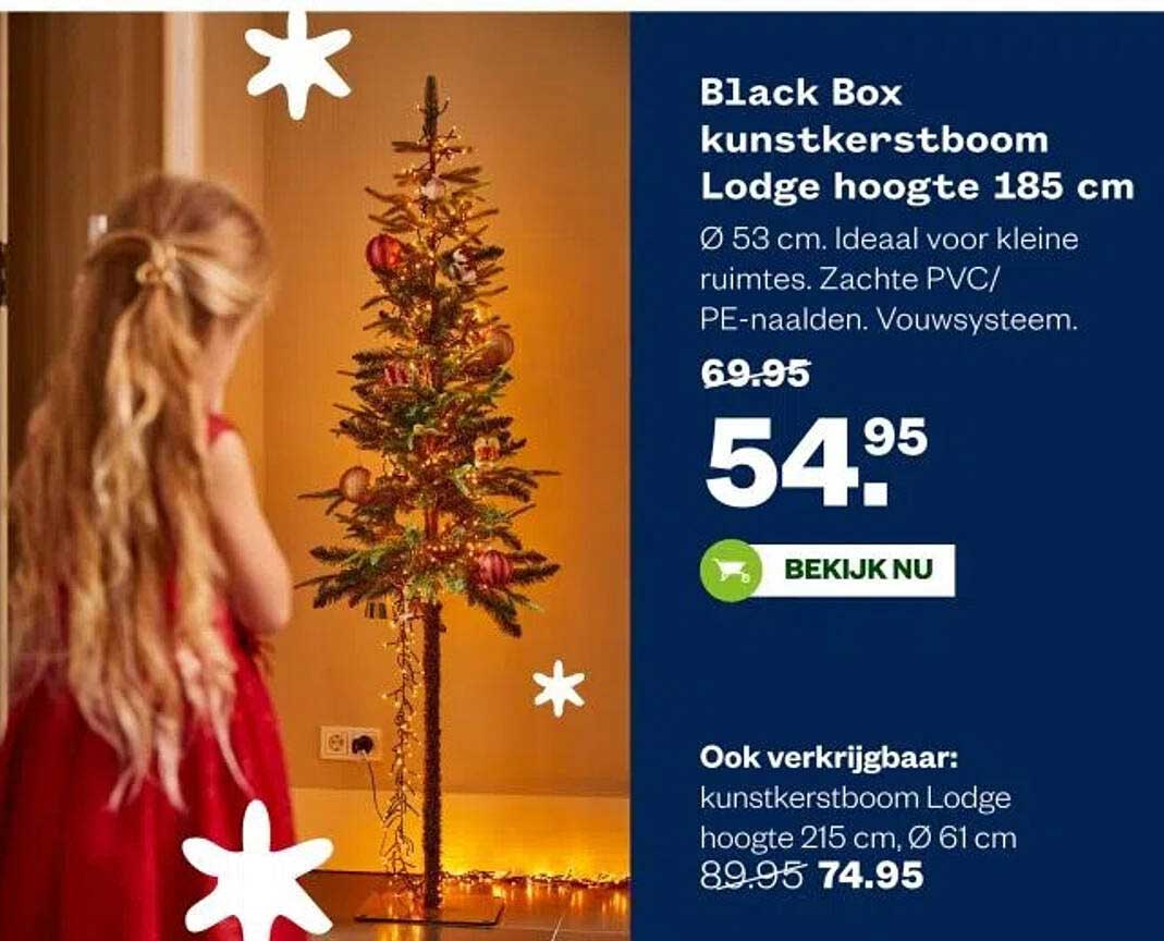 Black Box kunstkerstboom Lodge hoogte 185 cm