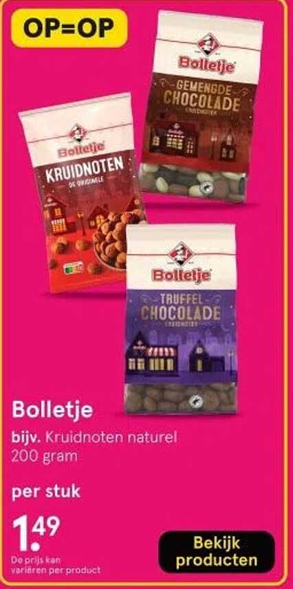 Bolletje Kruidnoten natuur 200 gram