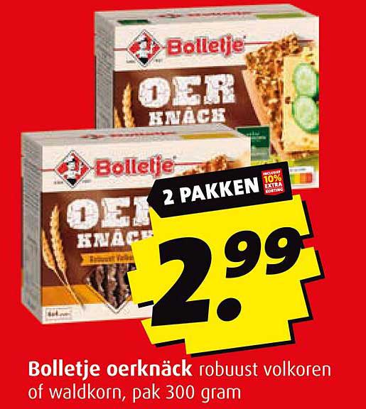 Bolletje oerknäck robuust volkoren of waldkorn, pak 300 gram
