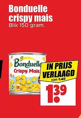 Bonduelle crispy mais Blik 150 gram.