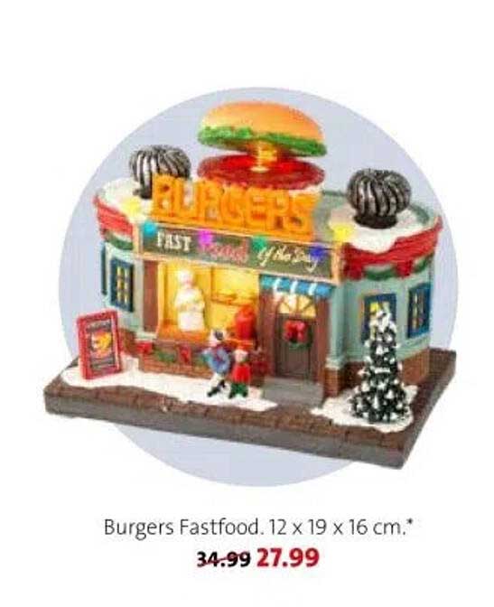 Burgers Fastfood. 12 x 19 x 16 cm.*