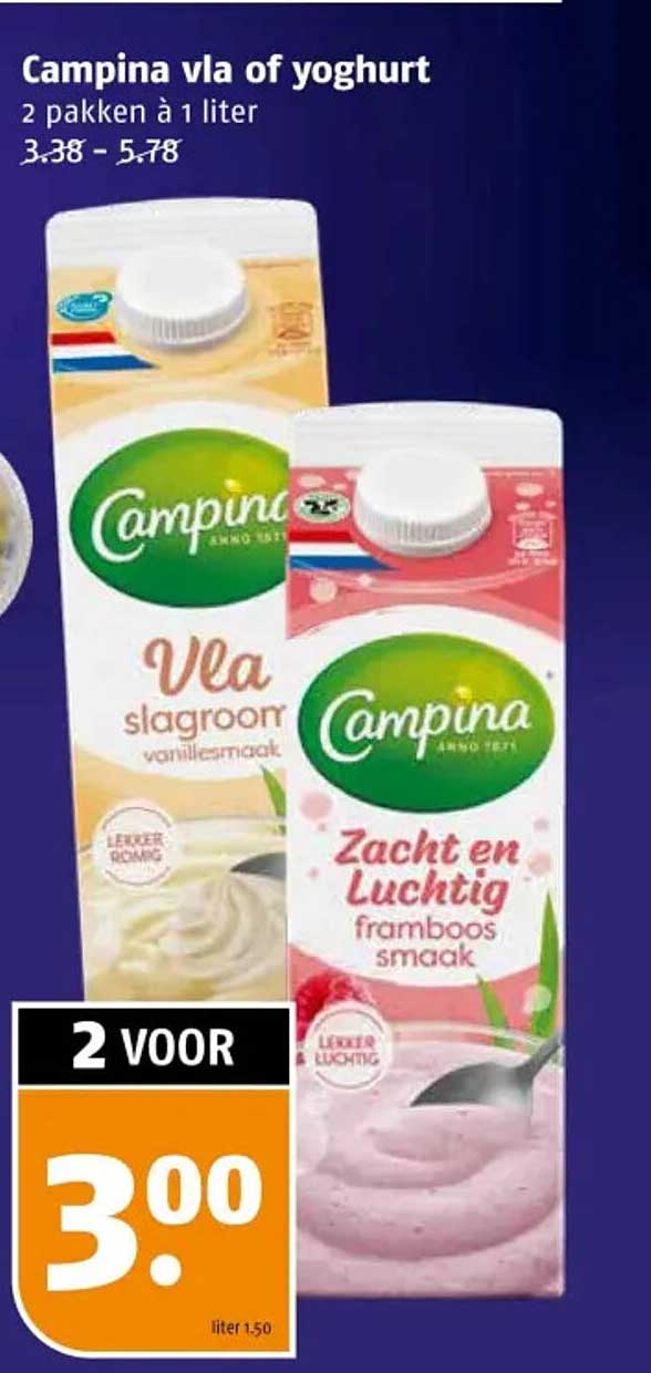 Campina vla of yoghurt