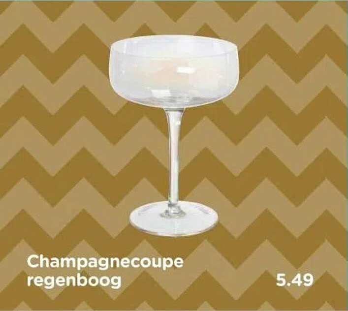Champagnecoupe regenboog