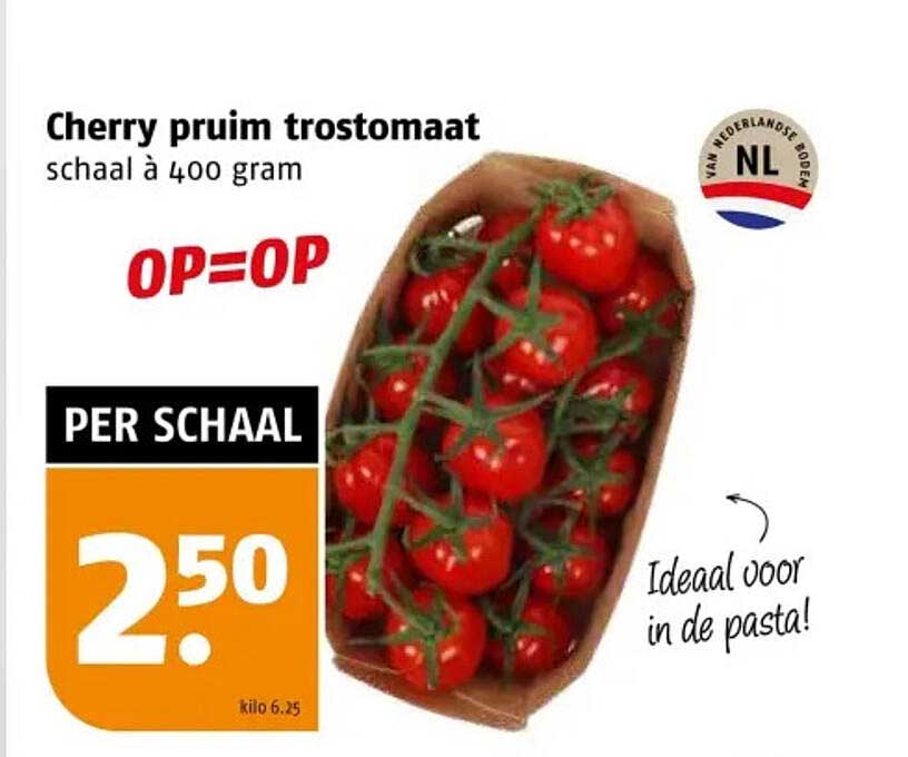 Cherry pruim trostomaat schaal à 400 gram
