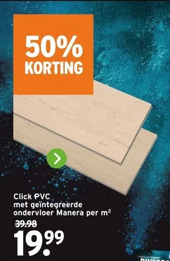 Click PVC met geïntegreerde ondervloer Manera per m²
