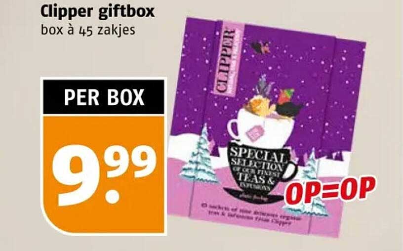 Clipper giftbox box à 45 zakjes