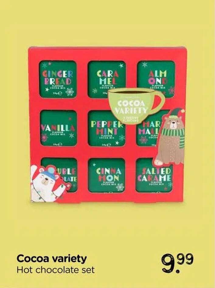 Cocoa variety Hot chocolate set