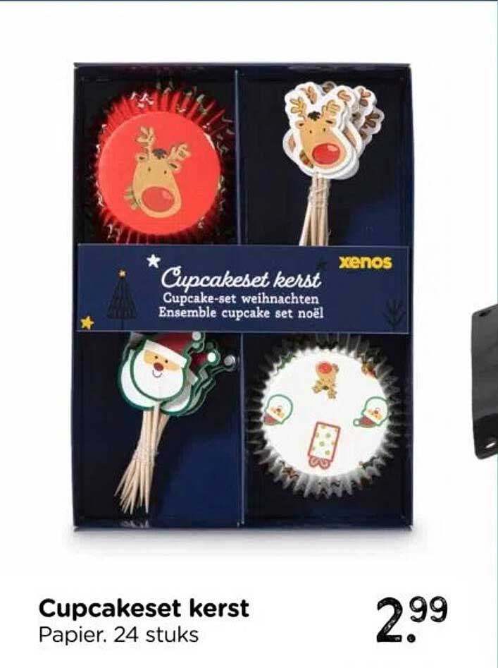 Cupcakeset kerst