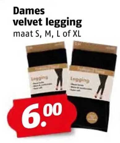 Dames velvet legging
