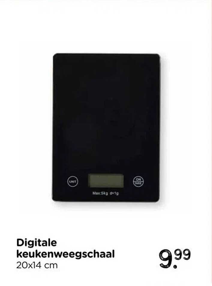 Digitale keukengewichtsschaal 20x14 cm
