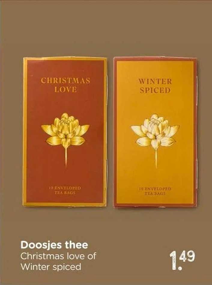 Doosjes thee Christmas love of Winter spiced