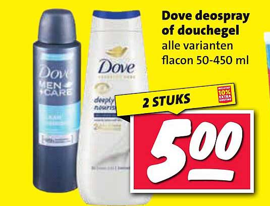 Dove deospray of douchegel