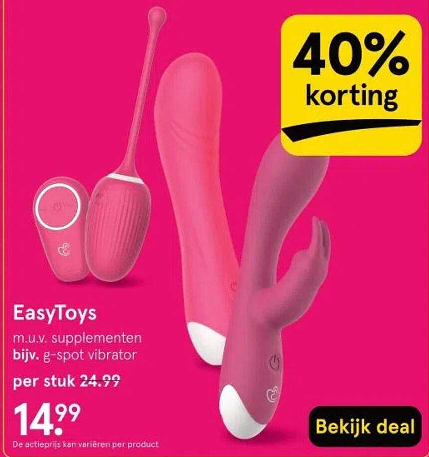 EasyToys m.u.v. supplementen bijv. g-spot vibrator