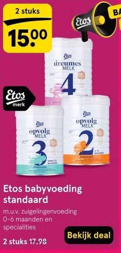 Etos babyvoeding standaard