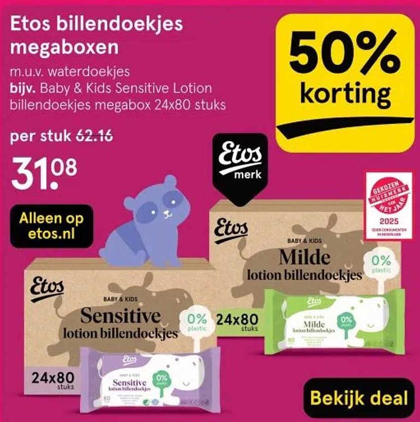 Etos billendoekjes megaboxen