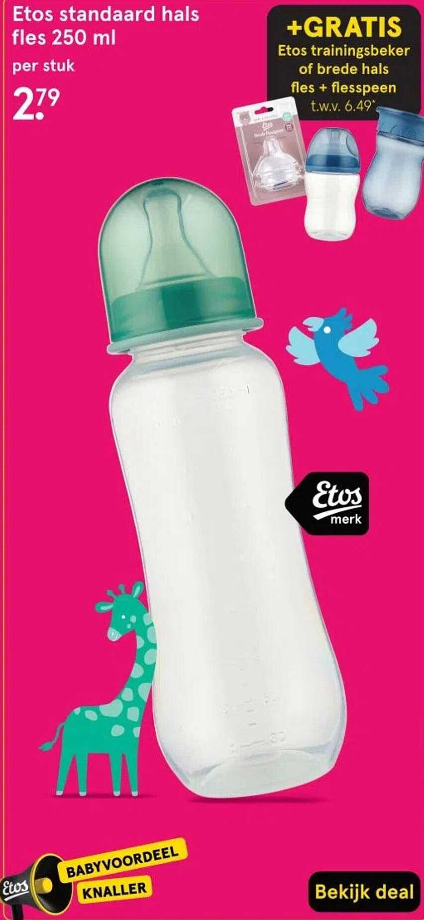 Etos standaard hals fles 250 ml