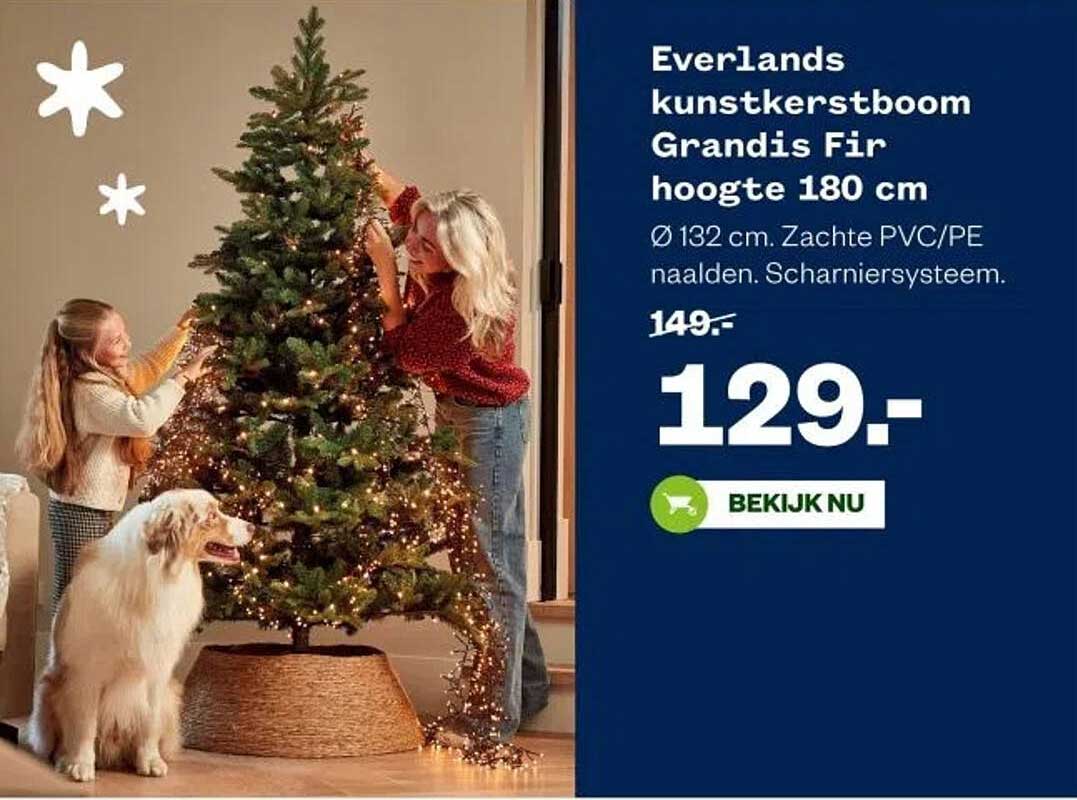 Everlands kunstkerstboom Grandis Fir hoogte 180 cm