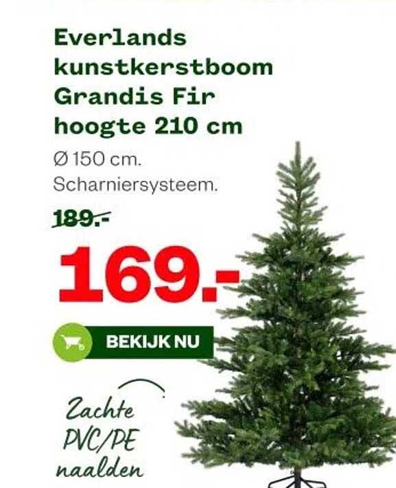 Everlands kunstkerstboom Grandis Fir hoogte 210 cm