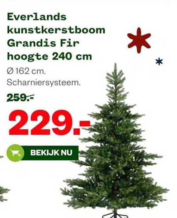 Everlands kunstkerstboom Grandis Fir hoogte 240 cm