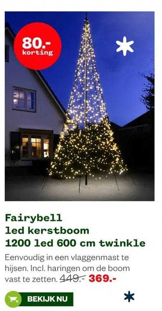 Fairybell led kerstboom 1200 led 600 cm twinkle