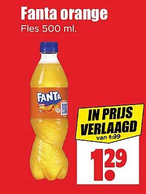 Fanta orange Fles 500 ml.