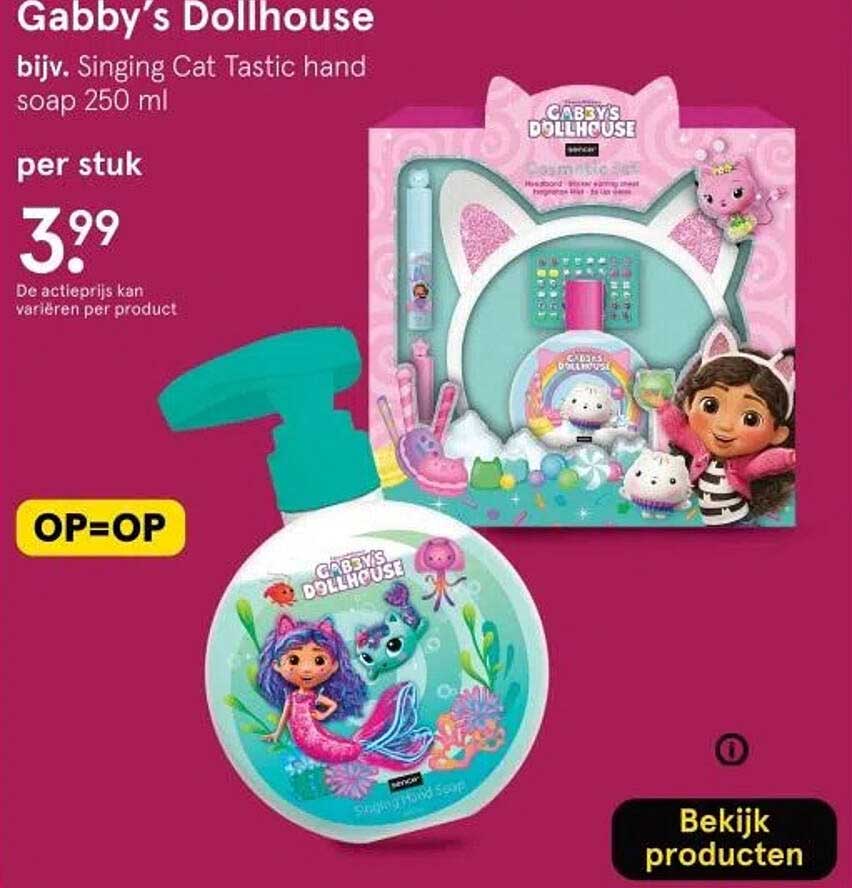 Gabby's Dollhouse bijv. Singing Cat Tastic hand soap 250 ml
