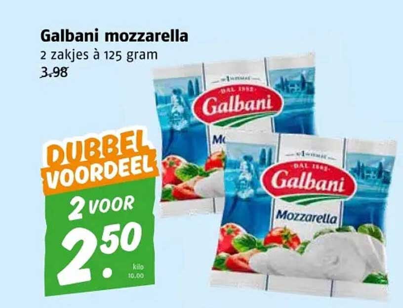 Galbani mozzarella 2 zakjes à 125 gram