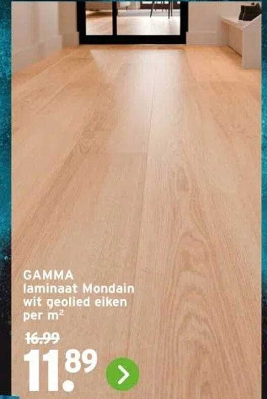 GAMMA laminaat Mondain wit geolied eiken per m²