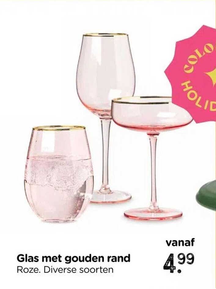 Glas met gouden rand