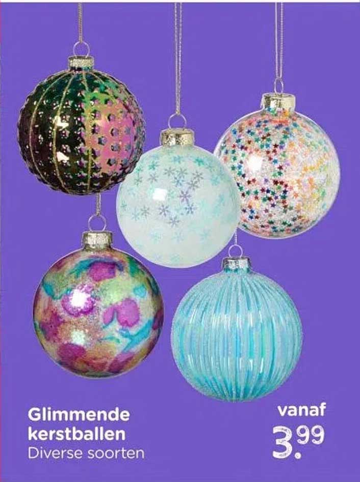 Glimmende kerstballen