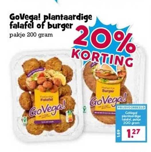 GoVega! plantaardige falafel of burger
