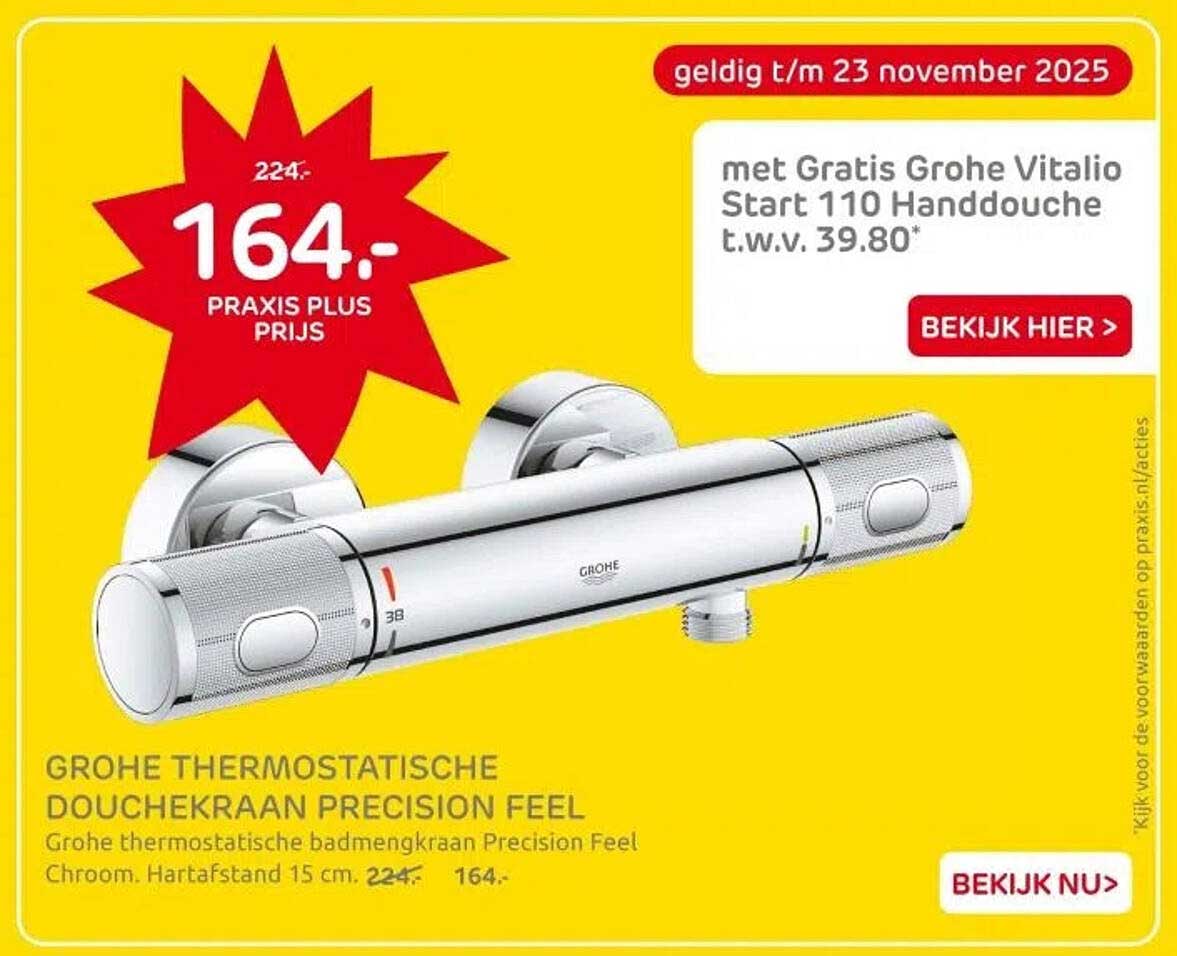 GROHE THERMOSTATISCHE DOUCHEKRAAN PRECISION FEEL