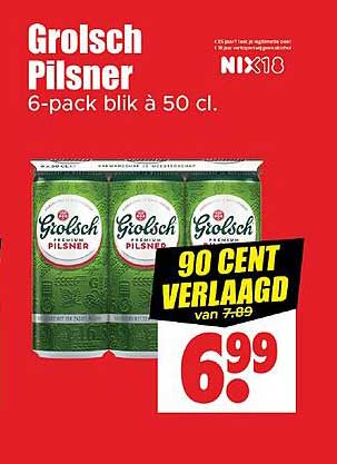 Grolsch Pilsner 6-pack blik à 50 cl.