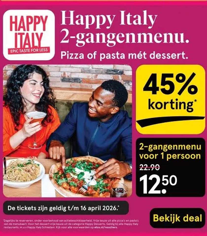 Happy Italy 2-gangenmenu.