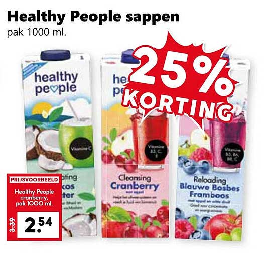 Healthy People sappen pak 1000 ml.