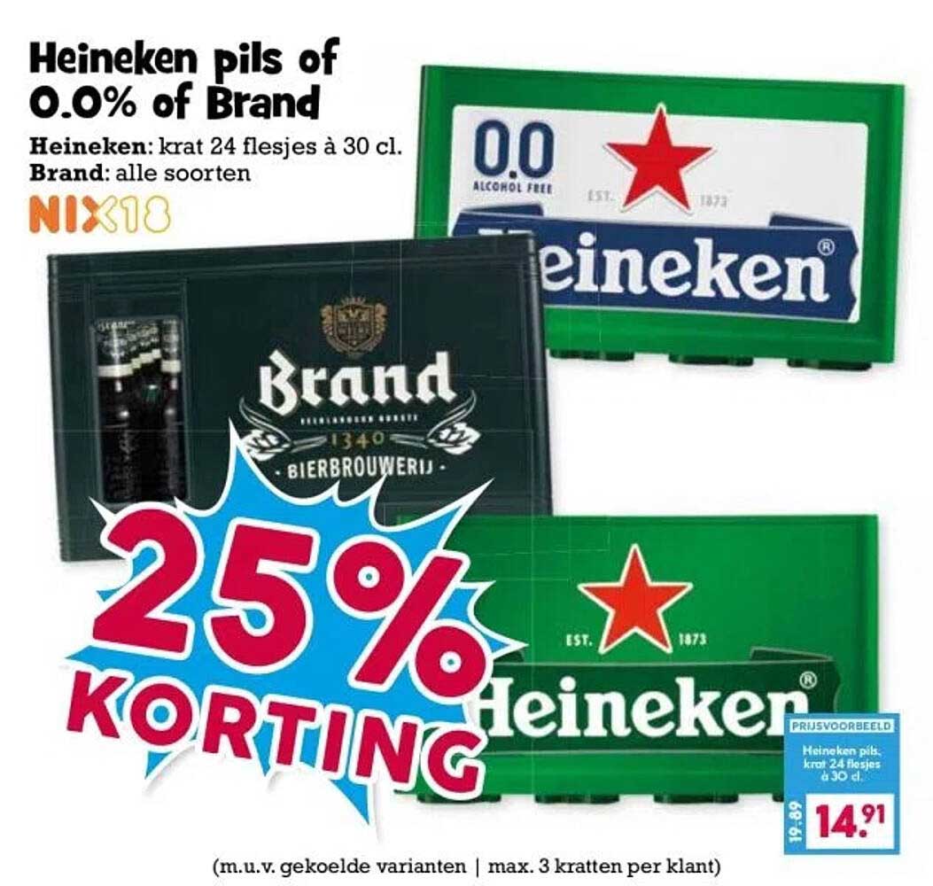 Heineken pils of 0.0% of Brand
