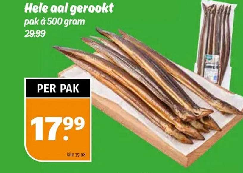 Hele aal gerookt pak à 500 gram