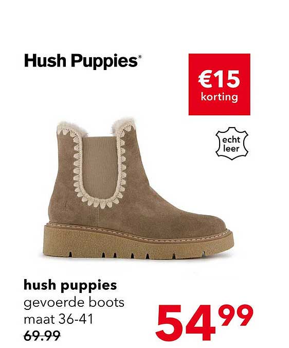 Hush Puppies gevoude boots maat 36-41