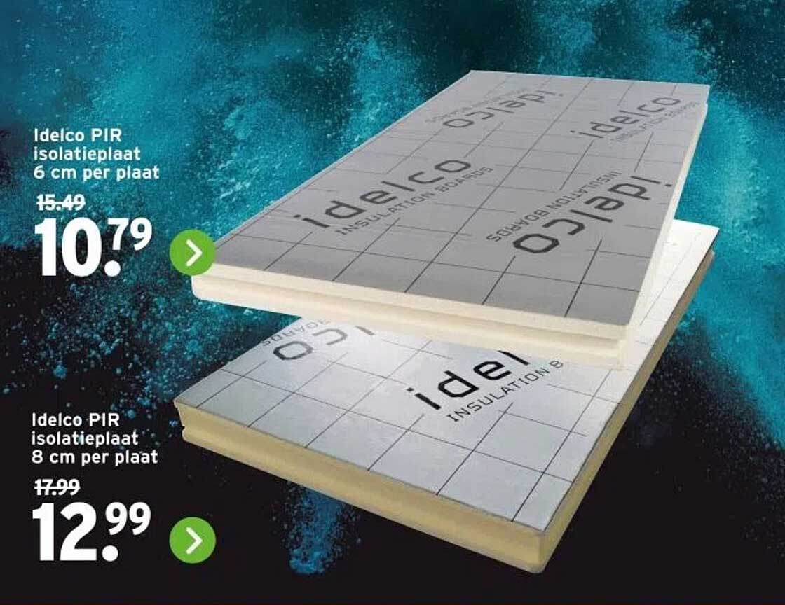 Idelco PIR isolatieplaat 6 cm per plaat