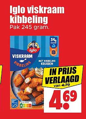 Iglo viskraam kibbeling Pak 245 gram