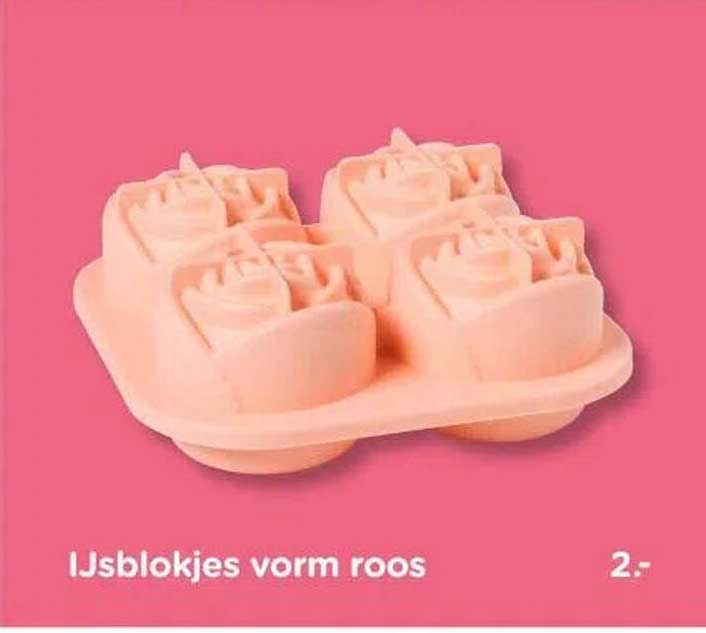 IJsb blokjes vorm roos