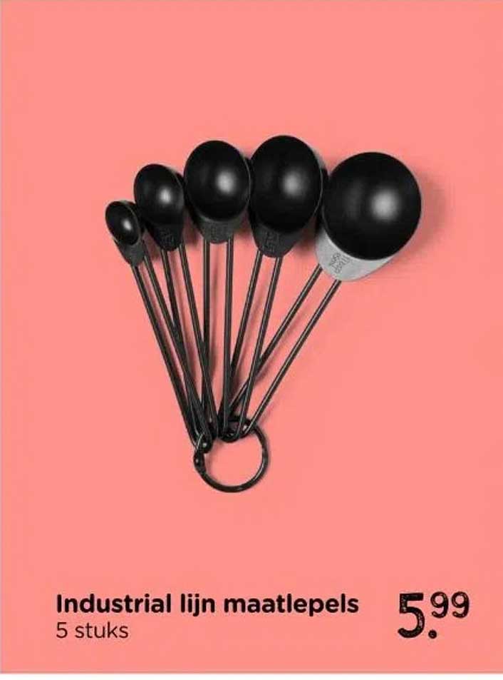 Industrial lijn maatlepels 5 stuks