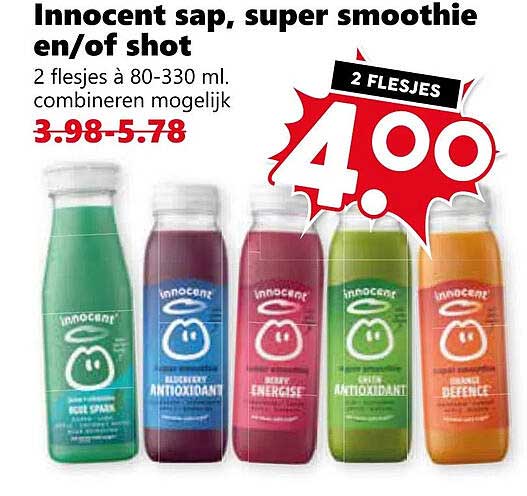 Innocent sap, super smoothie en/of shot