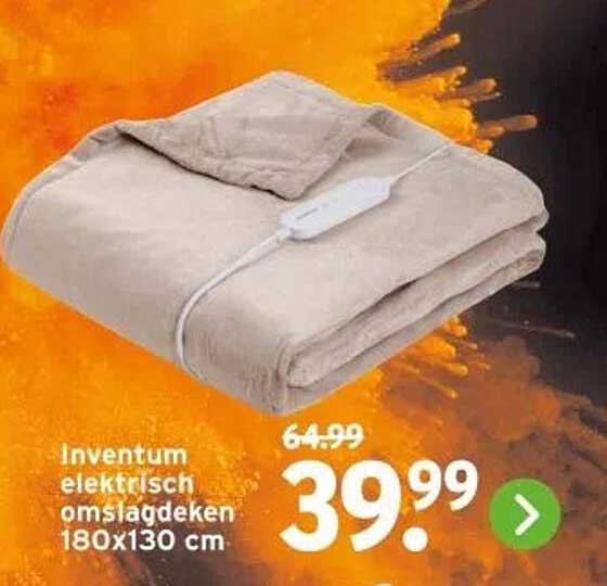 Inventum elektrisch omslagdeken 180x130 cm